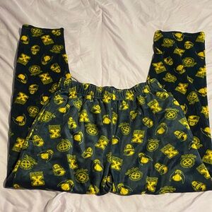 Aeropostale Navy and Yellow Graphic Joggers